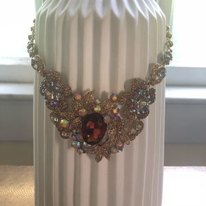Statement Necklace in Golds and Ambers